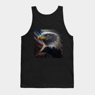 Traditional American Eagle with the Flag Tank Top